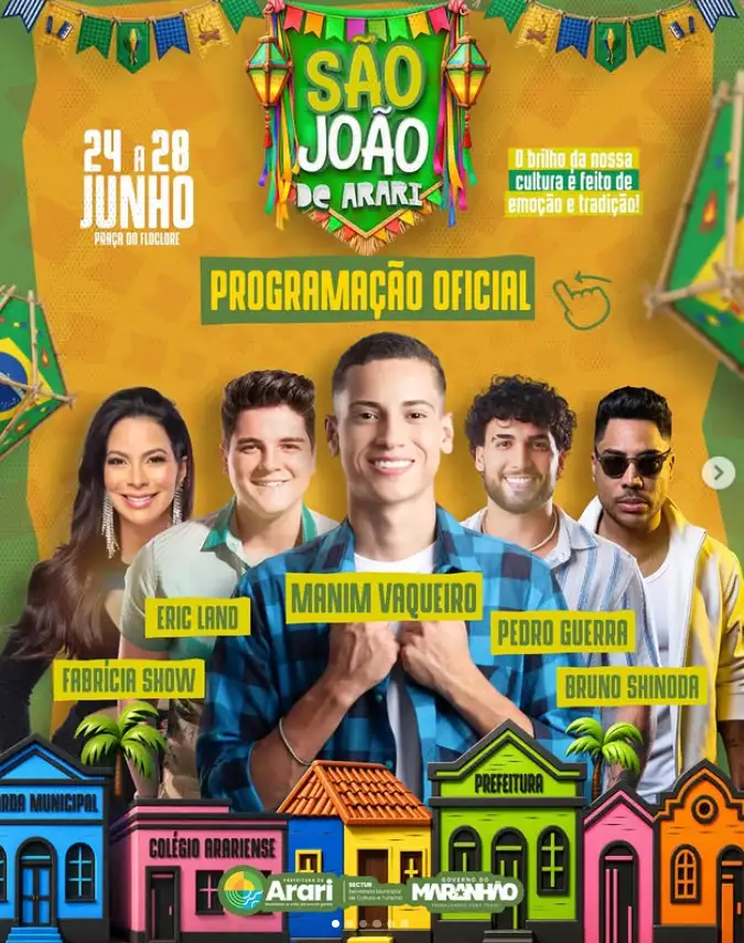 PROGRAMAÇÃO COMPLETA DO SÃO JOÃO DE ARARI