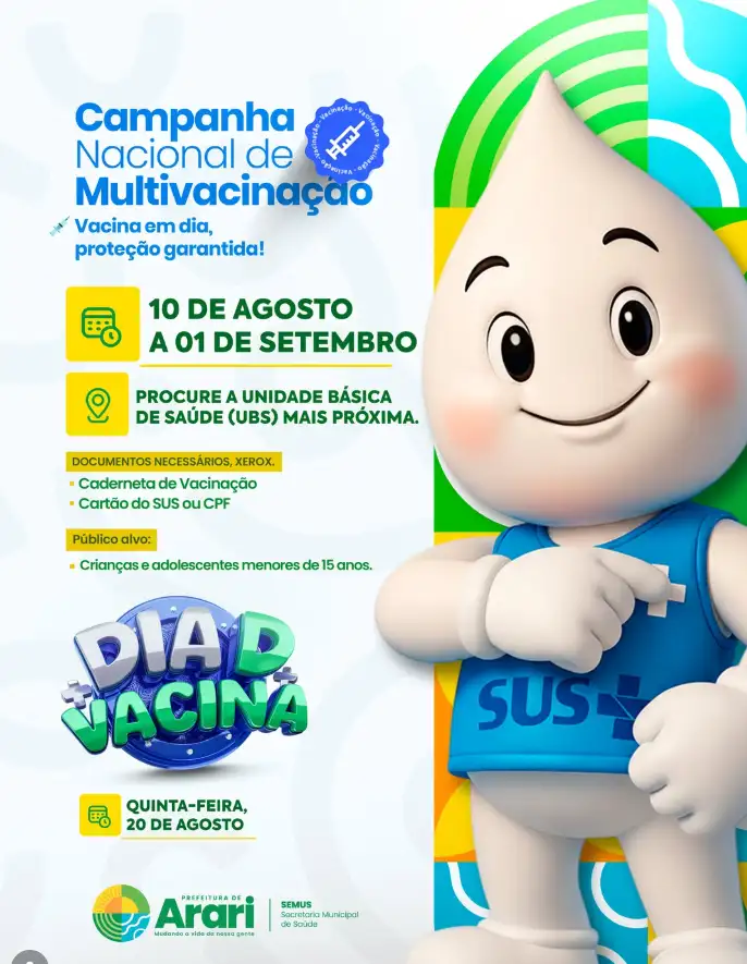 JÁ COMEÇOU A CAMPANHA NACIONAL DE MULTIVACINAÇÃO 2026!