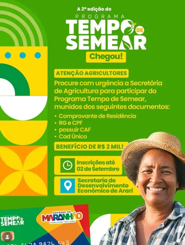 TEMPO DE SEMEAR CHEGOU!