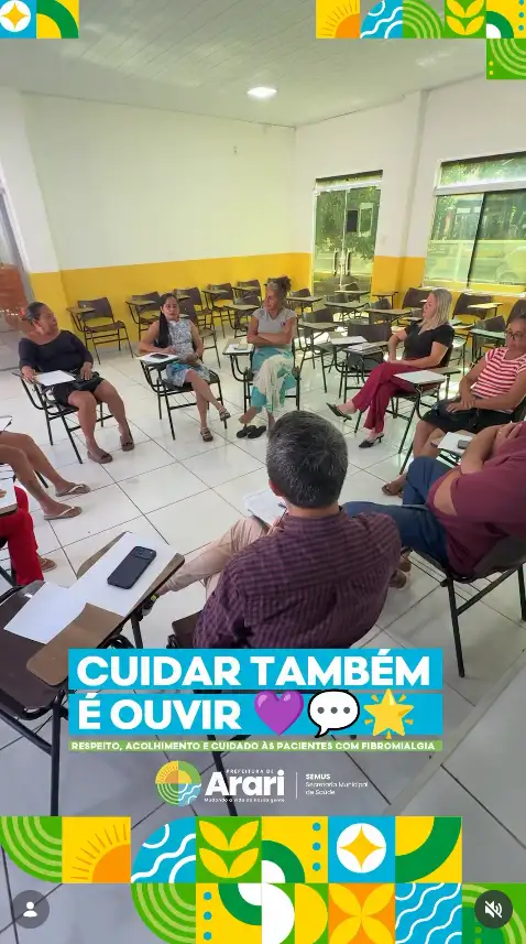 Uma manhã de diálogo, escuta e acolhimento com as pacientes portadoras de fibromialgia de Arari.