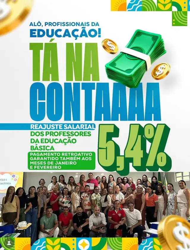 TÁ NA CONTA, MEU POVO! REAJUSTE SALARIAL .