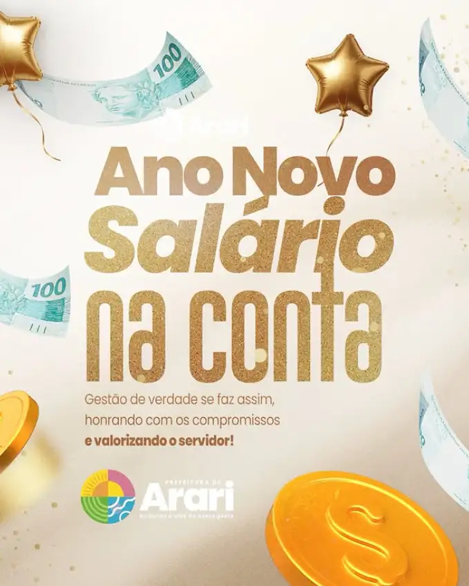 O Ano Novo tá chegando e você com salário na conta!
