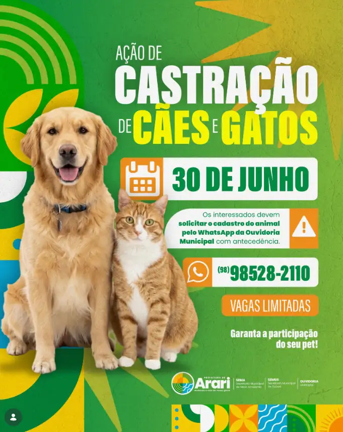 Atenção, tutores de Arari!