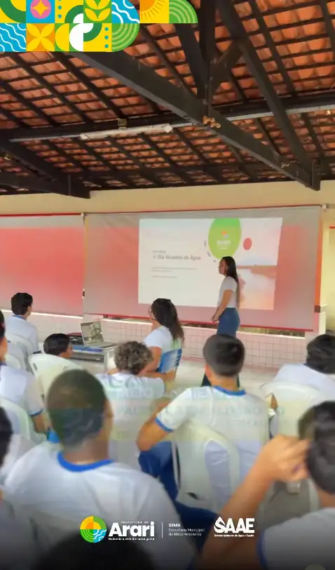 A Secretaria Municipal de Meio Ambiente e Recursos Naturais e o SAAE (Serviço Autônomo de Água e Esgoto) realizaram uma