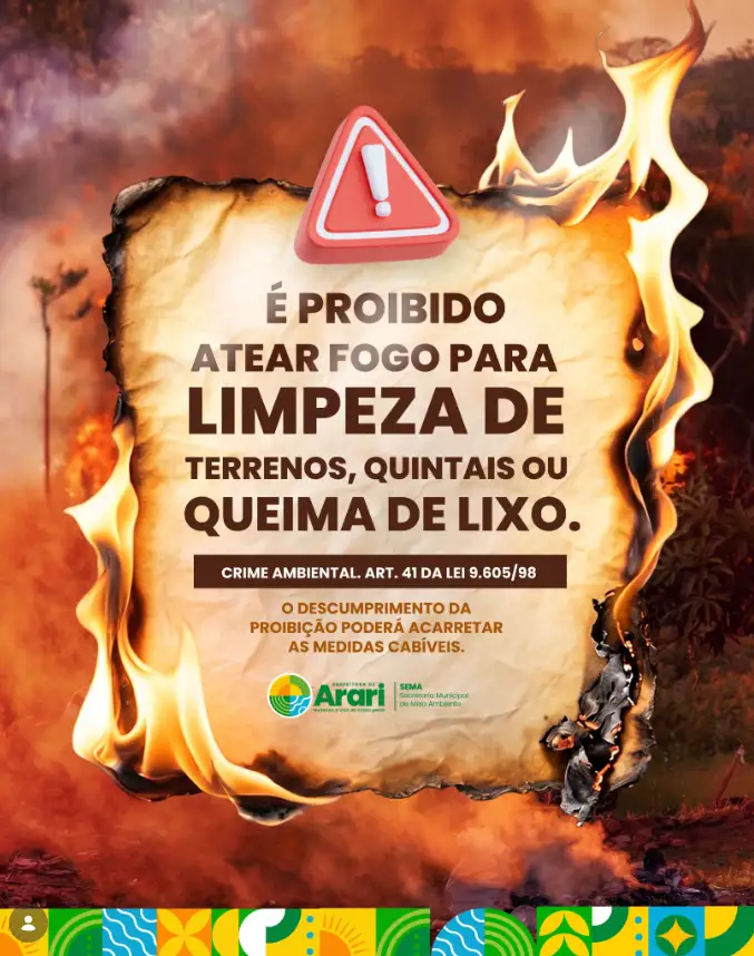QUEIMADA É CRIME AMBIENTAL!