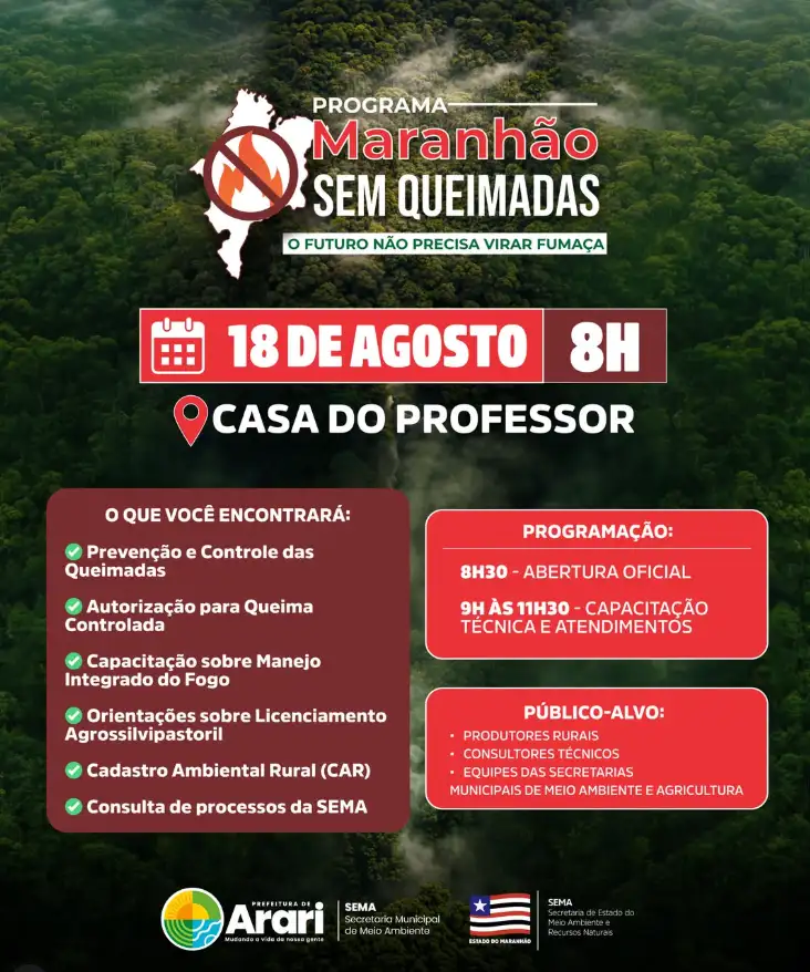 CONVITE | PROGRAMA MARANHÃO SEM QUEIMADAS