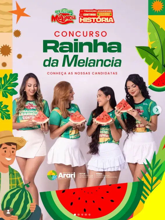 CONHEÇA AS NOSSAS CANDIDATAS A RAINHA DA MELANCIA 2026!