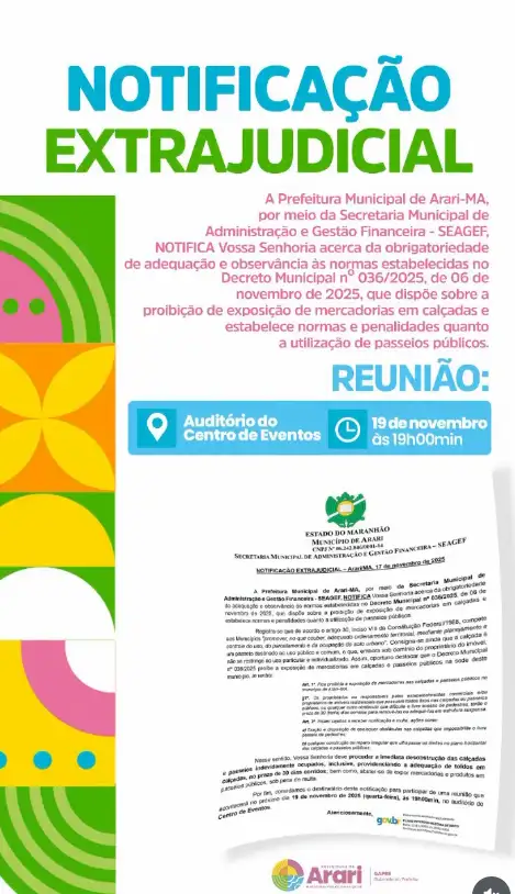 ATENÇÃO, ARARI!